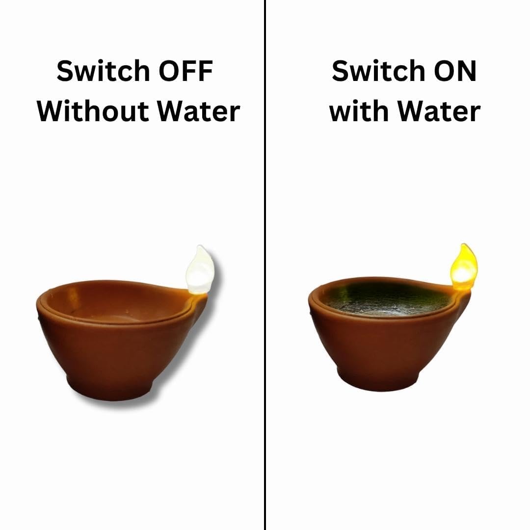 Divine Diya - Water Sensor Diya - Pack of 12