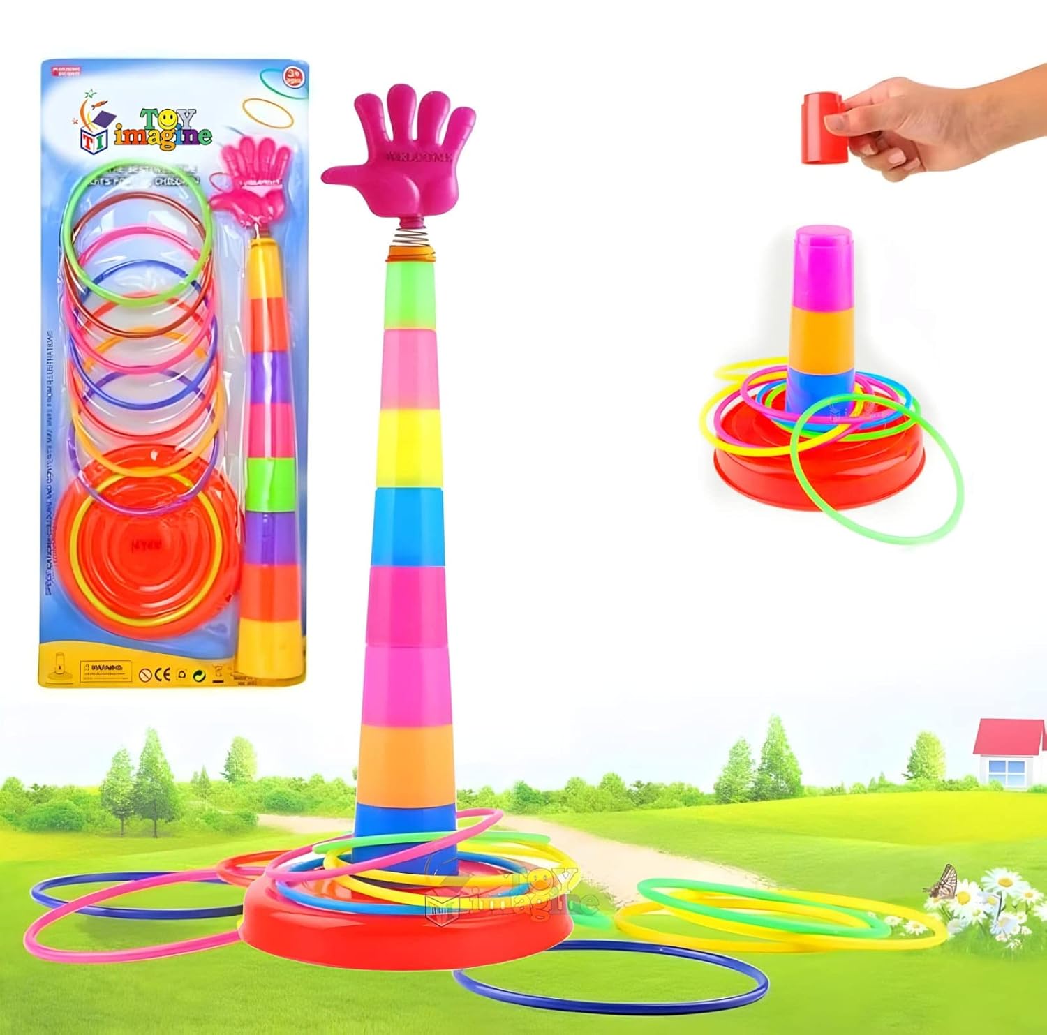 2-in-1 Ring toy - Indoor and Outdoor play