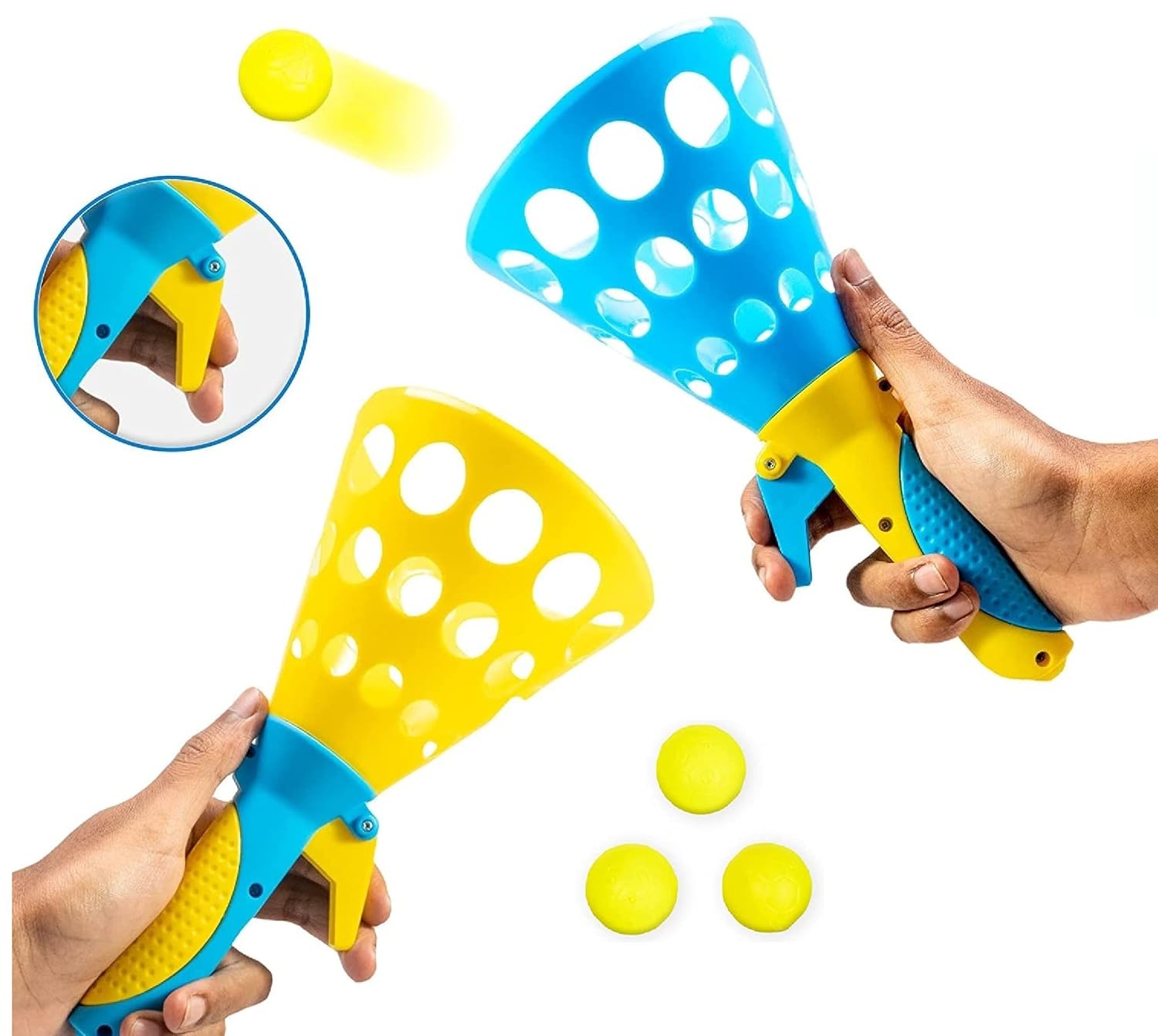 Click and Catch Twin Ball Launcher Game toy