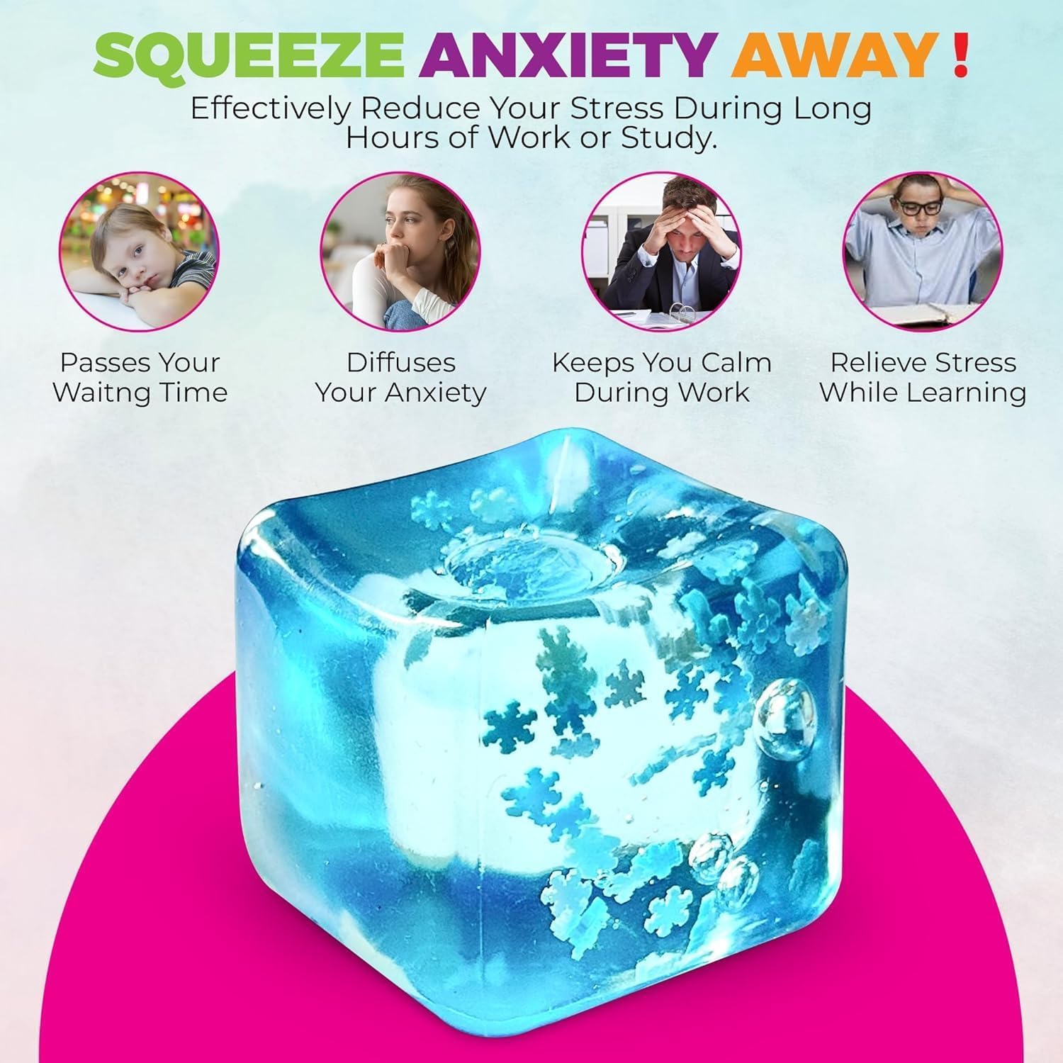 Snowflake Ice Cube Stress Ball
