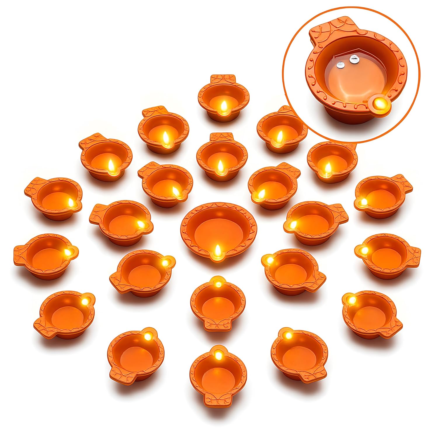 Divine Diya - Water Sensor Diya - Pack of 12