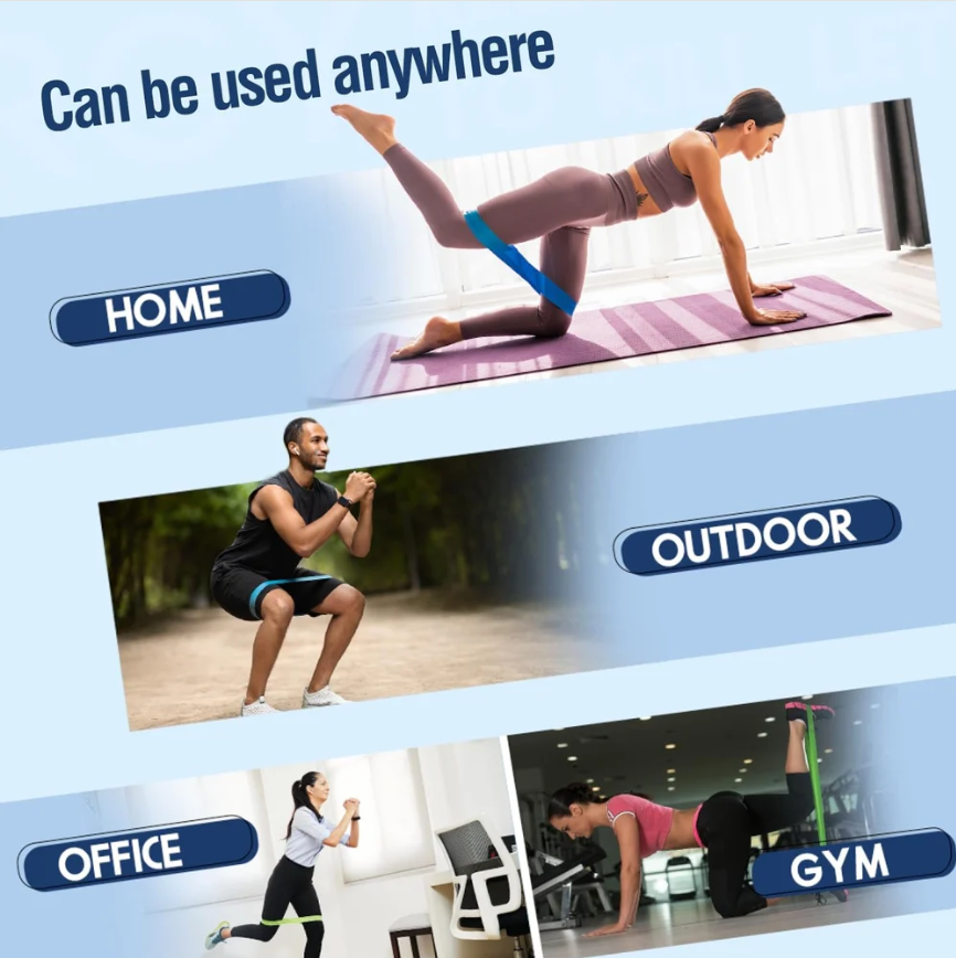 Home Workout - 5 in 1 Premium Latex Loop Band